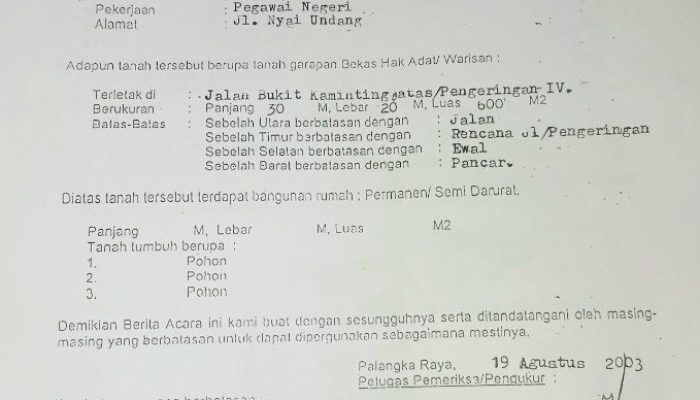 OKNUM PNS  INISIAL AD DI DUGA MEMALSU TANDA TANGAN SEORANG IBU RUMAH TANGGA BERINISIAL PDD.